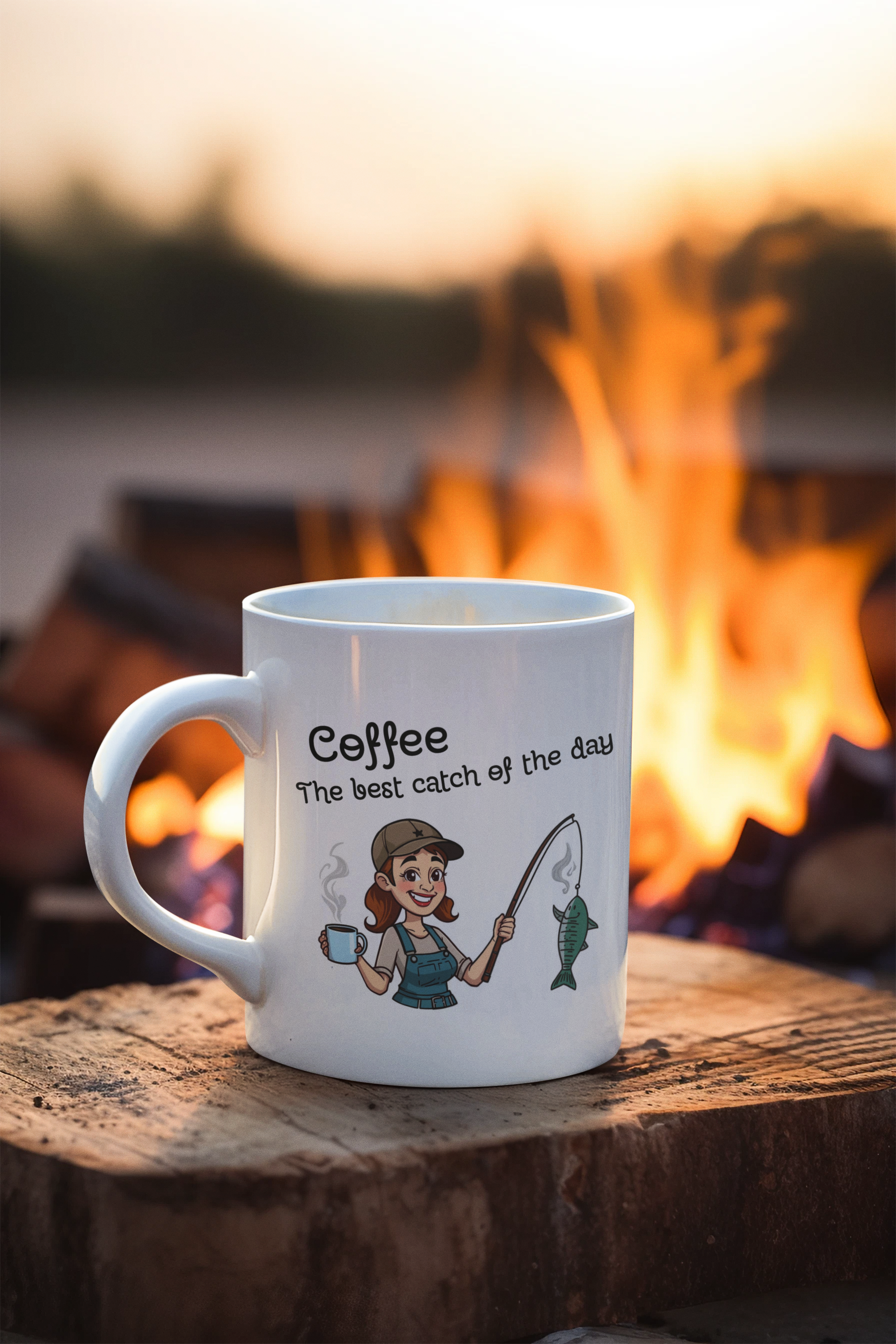 Fun Mug For Your Favorite Fisherwoman - Coffee - The Best Catch of the Day